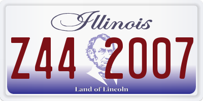 IL license plate Z442007