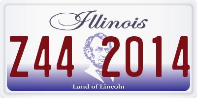IL license plate Z442014