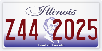 IL license plate Z442025
