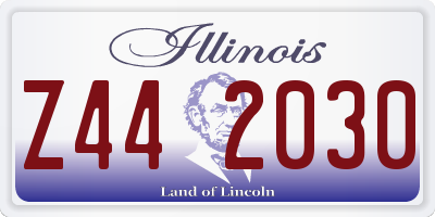 IL license plate Z442030