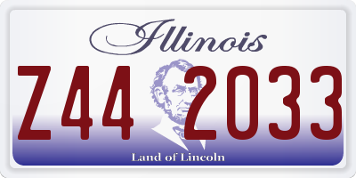 IL license plate Z442033