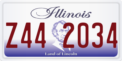 IL license plate Z442034