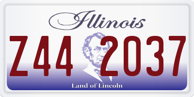 IL license plate Z442037