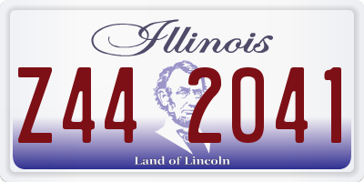 IL license plate Z442041