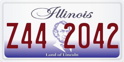 IL license plate Z442042