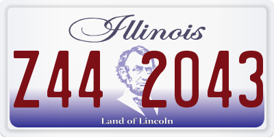 IL license plate Z442043