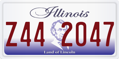 IL license plate Z442047