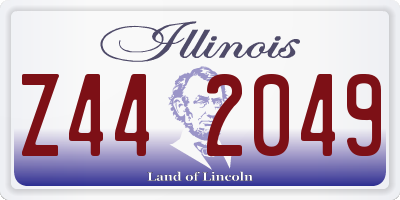 IL license plate Z442049