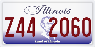 IL license plate Z442060