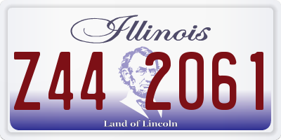 IL license plate Z442061