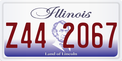 IL license plate Z442067