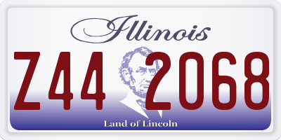 IL license plate Z442068