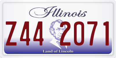 IL license plate Z442071
