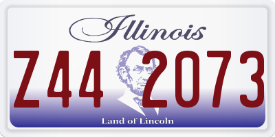 IL license plate Z442073