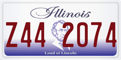 IL license plate Z442074