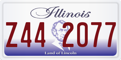IL license plate Z442077