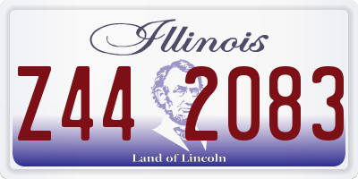 IL license plate Z442083