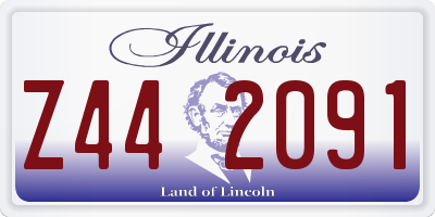 IL license plate Z442091