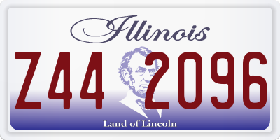 IL license plate Z442096