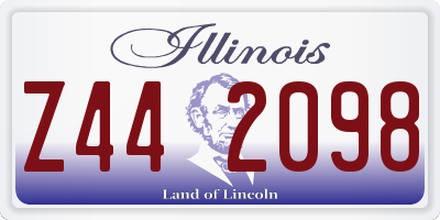 IL license plate Z442098