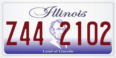IL license plate Z442102