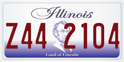 IL license plate Z442104