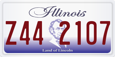 IL license plate Z442107