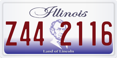 IL license plate Z442116