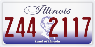 IL license plate Z442117