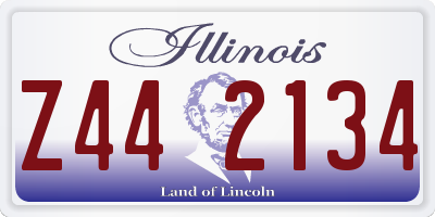 IL license plate Z442134