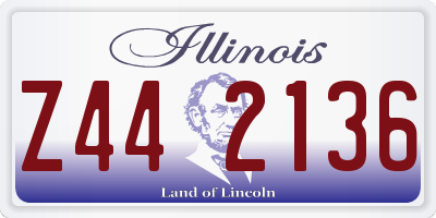 IL license plate Z442136