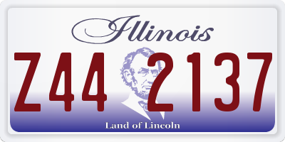 IL license plate Z442137