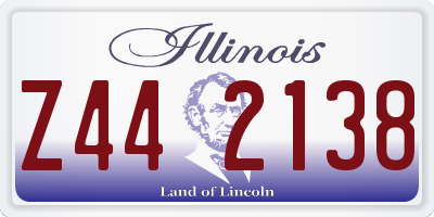 IL license plate Z442138