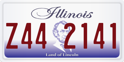 IL license plate Z442141