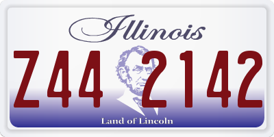 IL license plate Z442142