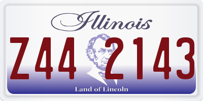 IL license plate Z442143