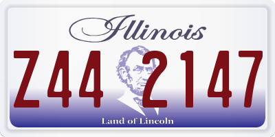 IL license plate Z442147
