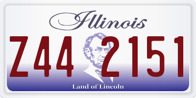 IL license plate Z442151
