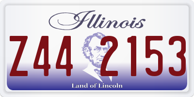 IL license plate Z442153