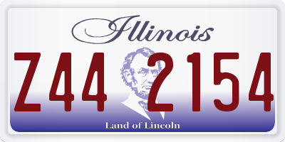 IL license plate Z442154