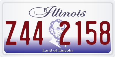 IL license plate Z442158