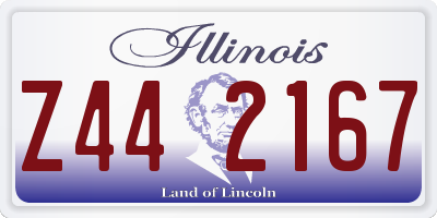 IL license plate Z442167