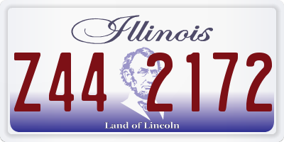 IL license plate Z442172