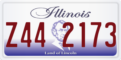 IL license plate Z442173