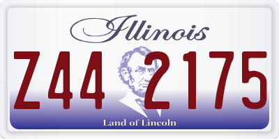 IL license plate Z442175