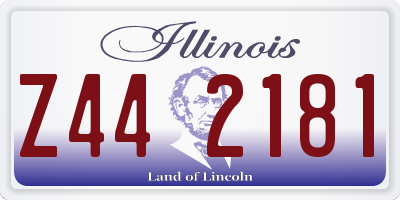 IL license plate Z442181