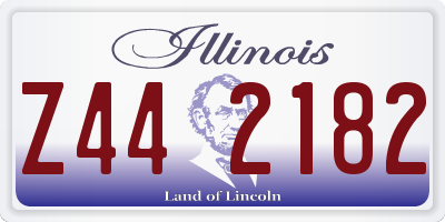 IL license plate Z442182