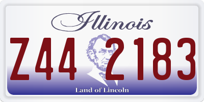 IL license plate Z442183