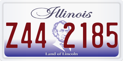 IL license plate Z442185