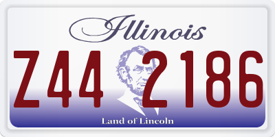 IL license plate Z442186
